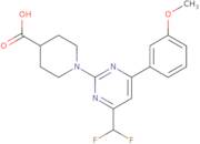 1-[4-(Difluoromethyl)-6-(3-methoxyphenyl)pyrimidin-2-yl]piperidine-4-carboxylic acid
