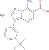 7-Amino-2-methyl-3-[3-(trifluoromethyl)phenyl]-pyrazolo[1,5-a]pyrimidine-6-carboxylic acid