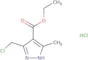 Ethyl 3-(chloromethyl)-5-methyl-1H-pyrazole-4-carboxylate hydrochloride
