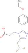 3-{3-[(Difluoromethyl)sulfanyl]-5-(4-ethoxyphenyl)-4H-1,2,4-triazol-4-yl}propanoic acid