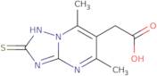 2-{5,7-Dimethyl-2-sulfanyl-[1,2,4]triazolo[1,5-a]pyrimidin-6-yl}acetic acid