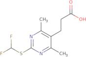 3-{2-[(Difluoromethyl)thio]-4,6-dimethylpyrimidin-5-yl}propanoic acid