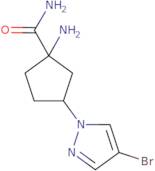 1-Amino-3-(4-bromopyrazol-1-yl)cyclopentane-1-carboxamide