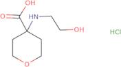 4-[(2-Hydroxyethyl)amino]oxane-4-carboxylic acid hydrochloride