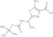 2-(1-{[(tert-Butoxy)carbonyl]amino}ethyl)-5-methyl-1,3-thiazole-4-carboxylic acid