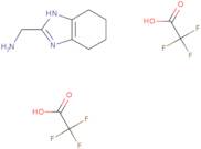 (4,5,6,7-Tetrahydro-1H-1,3-benzodiazol-2-yl)methanamine, bis(trifluoroacetic acid)
