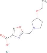 Potassium 2-[(3-ethoxypyrrolidin-1-yl)methyl]-1,3-oxazole-4-carboxylate