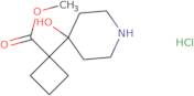 Methyl 1-(4-hydroxypiperidin-4-yl)cyclobutane-1-carboxylate hydrochloride