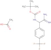 Acetic acid, tert-butyl N-{carbamimidoyl[4-(trifluoromethyl)phenyl]methyl}carbamate