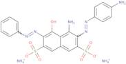 Ammonium (E)-5-amino-6-((E)-(4-aminophenyl)diazenyl)-4-oxo-3-(2-phenylhydrazono)-3,4-dihydronaph...