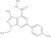 1-Ethyl-3-methyl-6-(4-methylphenyl)-1H-pyrazolo[3,4-b]pyridine-4-carbohydrazide