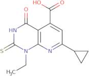 7-Cyclopropyl-1-ethyl-4-oxo-2-sulfanyl-1H,4H-pyrido[2,3-d]pyrimidine-5-carboxylic acid