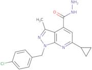 1-(4-Chlorobenzyl)-6-cyclopropyl-3-methyl-1H-pyrazolo[3,4-b]pyridine-4-carbohydrazide