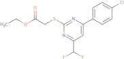 Ethyl ([4-(4-chlorophenyl)-6-(difluoromethyl)pyrimidin-2-yl]thio)acetate