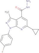 6-Cyclopropyl-1-(4-fluorophenyl)-3-methyl-1H-pyrazolo[3,4-b]pyridine-4-carbohydrazide