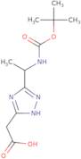 (5-(1-[(tert-Butoxycarbonyl)amino]ethyl)-4H-1,2,4-triazol-3-yl)acetic acid