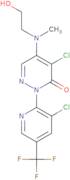 4-Chloro-2-[3-chloro-5-(trifluoromethyl)pyridin-2-yl]-5-[(2-hydroxyethyl)methylamino]-3(2H)-pyri...