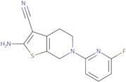 2-Amino-6-(6-fluoro-2-pyridinyl)-4,5,6,7-tetrahydrothieno[2,3-c]pyridine-3-carbonitrile