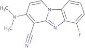 11-(Dimethylamino)-6-fluoro-1,8-diazatricyclo[7.4.0.02,7]trideca-2(7),3,5,8,10,12-hexaene-10-carbonitrile