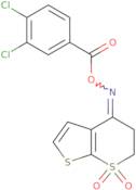 [(4E)-1,1-Dioxo-2H,3H,4H-1λ6-thieno[2,3-b]thiopyran-4-ylidene]amino 3,4-dichlorobenzoate