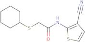 N-(3-Cyanothiophen-2-yl)-2-(cyclohexylsulfanyl)acetamide