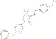 5-[(4-Methoxyanilino)methylene]-3-(4-phenoxyphenyl)-1λ~6~,3-thiazolane-1,1,4-trione