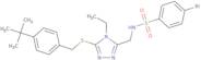 4-Bromo-N-[[5-[(4-tert-butylphenyl)methylsulfanyl]-4-ethyl-1,2,4-triazol-3-yl]methyl]benzenesulfon…