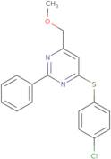 {6-[(4-Chlorophenyl)sulfanyl]-2-phenyl-4-pyrimidinyl}methyl methyl ether