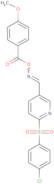 [[6-(4-Chlorophenyl)sulfonylpyridin-3-yl]methylideneamino] 4-methoxybenzoate