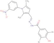 3,5-dibromo-N'-[(1E)-[2,5-dimethyl-1-(3-nitrophenyl)-1H-pyrrol-3-yl]methylidene]-4-hydroxybenzohyd…