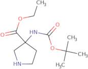 Ethyl 3-{[(tert-butoxy)carbonyl]amino}pyrrolidine-3-carboxylate