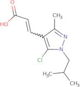 (2E)-3-[5-Chloro-3-methyl-1-(2-methylpropyl)-1H-pyrazol-4-yl]prop-2-enoic acid