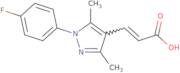 (2E)-3-[1-(4-Fluorophenyl)-3,5-dimethyl-1H-pyrazol-4-yl]prop-2-enoic acid, E