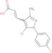 (2E)-3-[5-Chloro-1-(4-fluorophenyl)-3-methyl-1H-pyrazol-4-yl]prop-2-enoic acid