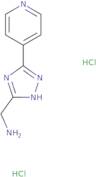 {[3-(4-Pyridinyl)-1H-1,2,4-triazol-5-yl]methyl}amine dihydrochloride