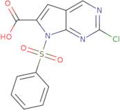 2-Chloro-7-(phenylsulfonyl)-7H-pyrrolo[2,3-d]pyrimidine-6-carboxylic Acid