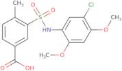 3-[(5-Chloro-2,4-dimethoxyphenyl)sulfamoyl]-4-methylbenzoic acid