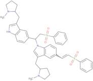 5-[(E)-2-(Benzenesulfonyl)ethenyl]-1-[2-(benzenesulfonyl)-1-[3-[[(2R)-1-methylpyrrolidin-2-yl]methyl]-1H-indol-5-yl]ethyl]-3-[[(2R)- 1-methylpyrrolidin-2-yl]methyl]indole