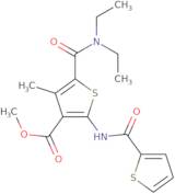 Methyl 5-(diethylcarbamoyl)-4-methyl-2-(thiophene-2-carboxamido)thiophene-3-carboxylate