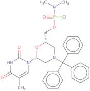 [(2S,6R)-6-{Thymin-1-yl}-4-tritylmorpholin-2-yl]methyl dimethyl-phosphoramidochloridate