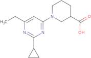 1-(2-Cyclopropyl-6-ethylpyrimidin-4-yl)piperidine-3-carboxylic acid