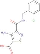 4-Amino-3-{[(2-chlorophenyl)methyl]carbamoyl}-1,2-thiazole-5-carboxylic acid