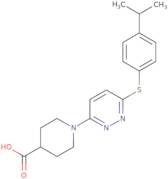 1-(6-{[4-(Propan-2-yl)phenyl]sulfanyl}pyridazin-3-yl)piperidine-4-carboxylic acid