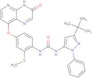N-[4-[(3,4-dihydro-3-oxopyrido[2,3-b]pyrazin-8-yl)oxy]-2-(methylthio)phenyl]-N'-[3-(1,1-dimethylethyl)-1-phenyl-1H-pyrazol-5-yl]-ure a
