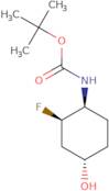 (1S,3R,4S)-rel-4-(Boc-amino)-3-fluorocyclohexan-1-ol