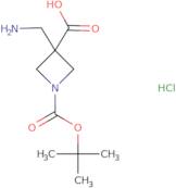 3-(Aminomethyl)-1-boc-azetidine-3-carboxylic acid hydrochloride