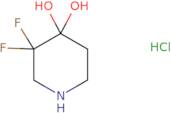3,3-difluoropiperidine-4,4-diol hcl
