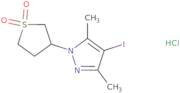 3-(4-Iodo-3,5-dimethyl-1H-pyrazol-1-yl)-1Î»â¶-thiolane-1,1-dione hydrochloride