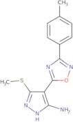 4-[3-(4-Methylphenyl)-1,2,4-oxadiazol-5-yl]-3-(methylsulfanyl)-1H-pyrazol-5-amine
