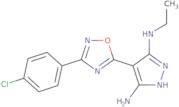 4-[3-(4-Chlorophenyl)-1,2,4-oxadiazol-5-yl]-3-N-ethyl-1H-pyrazole-3,5-diamine